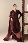 BATIK-3PC DHANAK EMBROIDERED SHIRT WITH COURTRAI WOOL PRINT EMBROIDERED SHAWL AND TROUSER v60