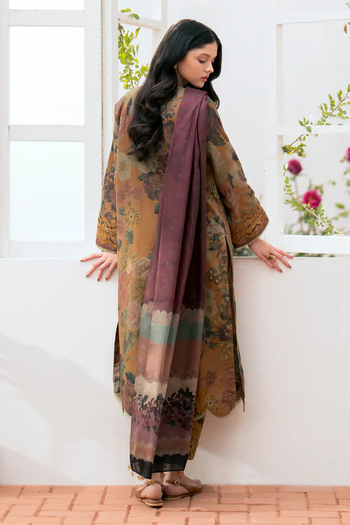 KARANDI 3PC PRINTED SHIRT WITH KARANDI PRINTED DUAPTTA AND TROUSER V253