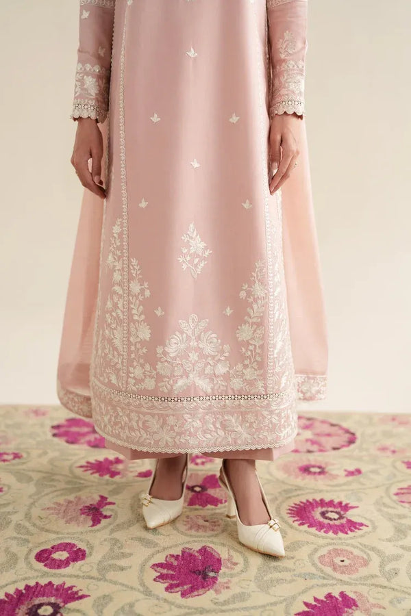 DHANAK EMBROIDERED SHIRT WITH CHIFFON EMB DUPATTA AND TROUSER V61