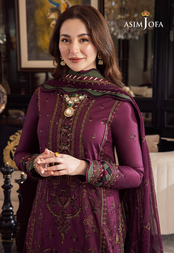Dhanak 3PC Embroidered With Dhanak Embroidered Dupatta V668